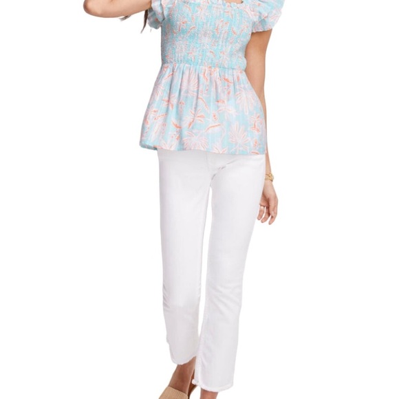 Vineyard, vines, white lace lined shirt size xs NWT - Picture 3 of 6